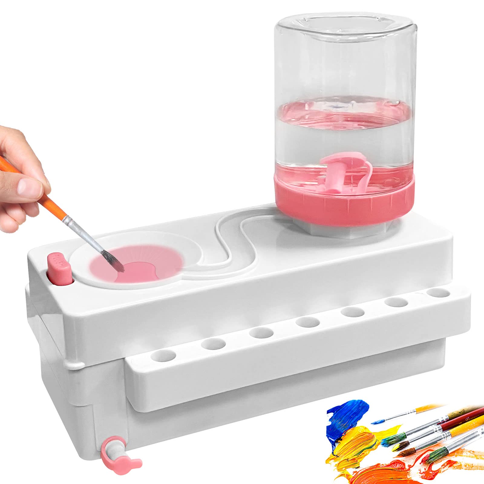 SZBYH Limpiador de Cepillo para el Circuito de Agua, Limpiador de Cepillo Multifuncional, Pincel de Maquillaje, Suministros para Artistas, para acrílico, Acuarela y a Base de Agua