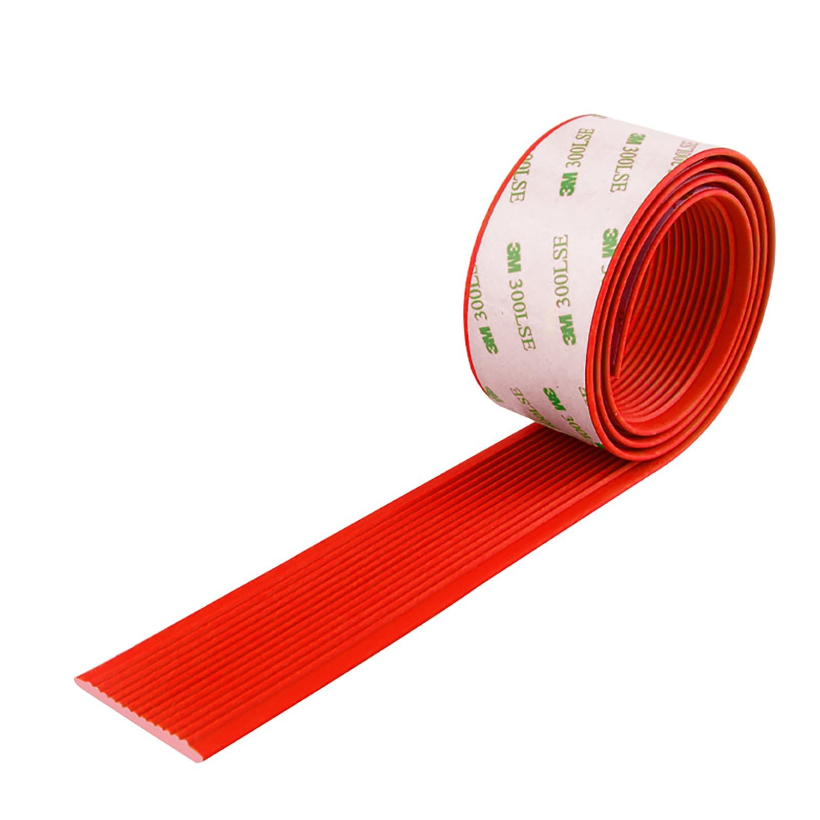 Anti-Slip Stair Strip, Stair Nosing Edge Trim, Self-Adhesive Edging Strip, PVC Stair Edge Non-Slip Rubber Corner Guard Strip, Safety Step Trim Tile Stair, Stair Edge Protector(Red,3x200cm)