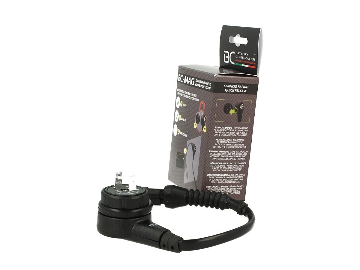 BC Battery Controller Kit di connessione magnetica per tutti i caricabatteria BC (12V max 15 Amp) - Coppia connettori BC MAG-M + BC MAG-F - Made in Italy