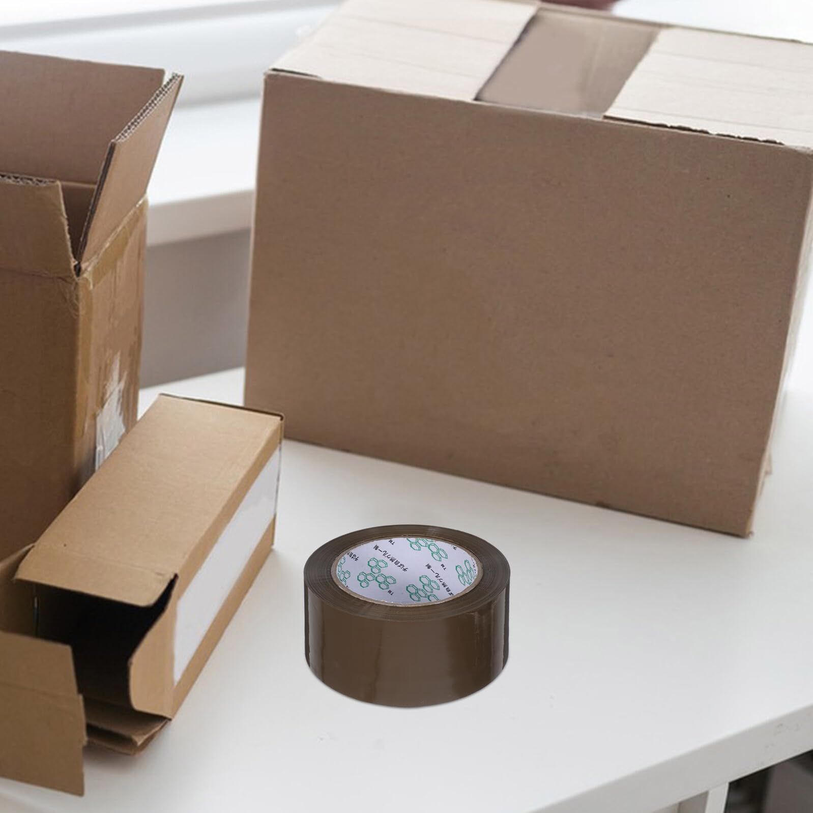 5 Rollen Packband Starkes Versandklebeband Braun Schweres Verpackungsband für Umzug Industrie Büro und Zuhause Vielseitig Einsetzbares Klebeband für Kartons Versenden