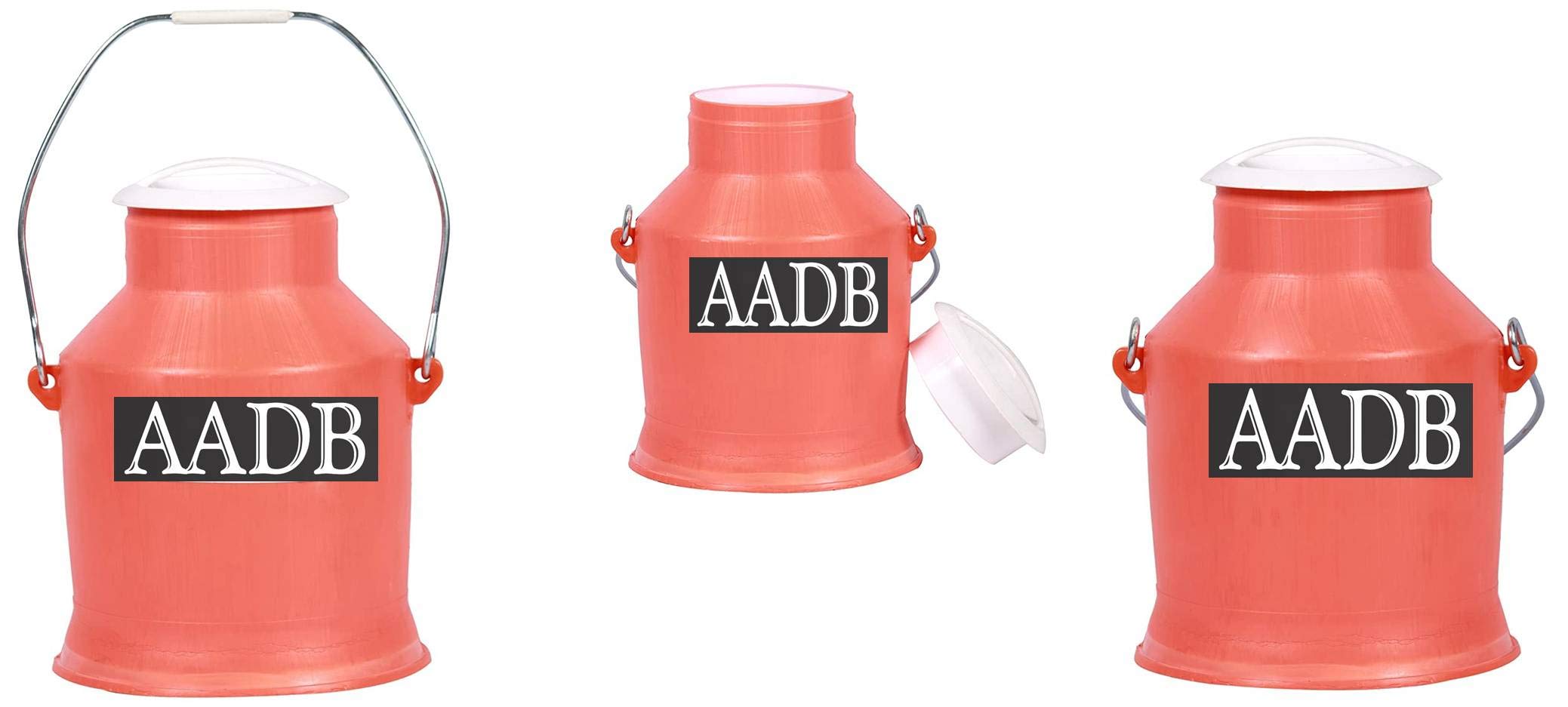 LUNAR AADB Unbreakable Plastic Milk Container, 5L (Orange)