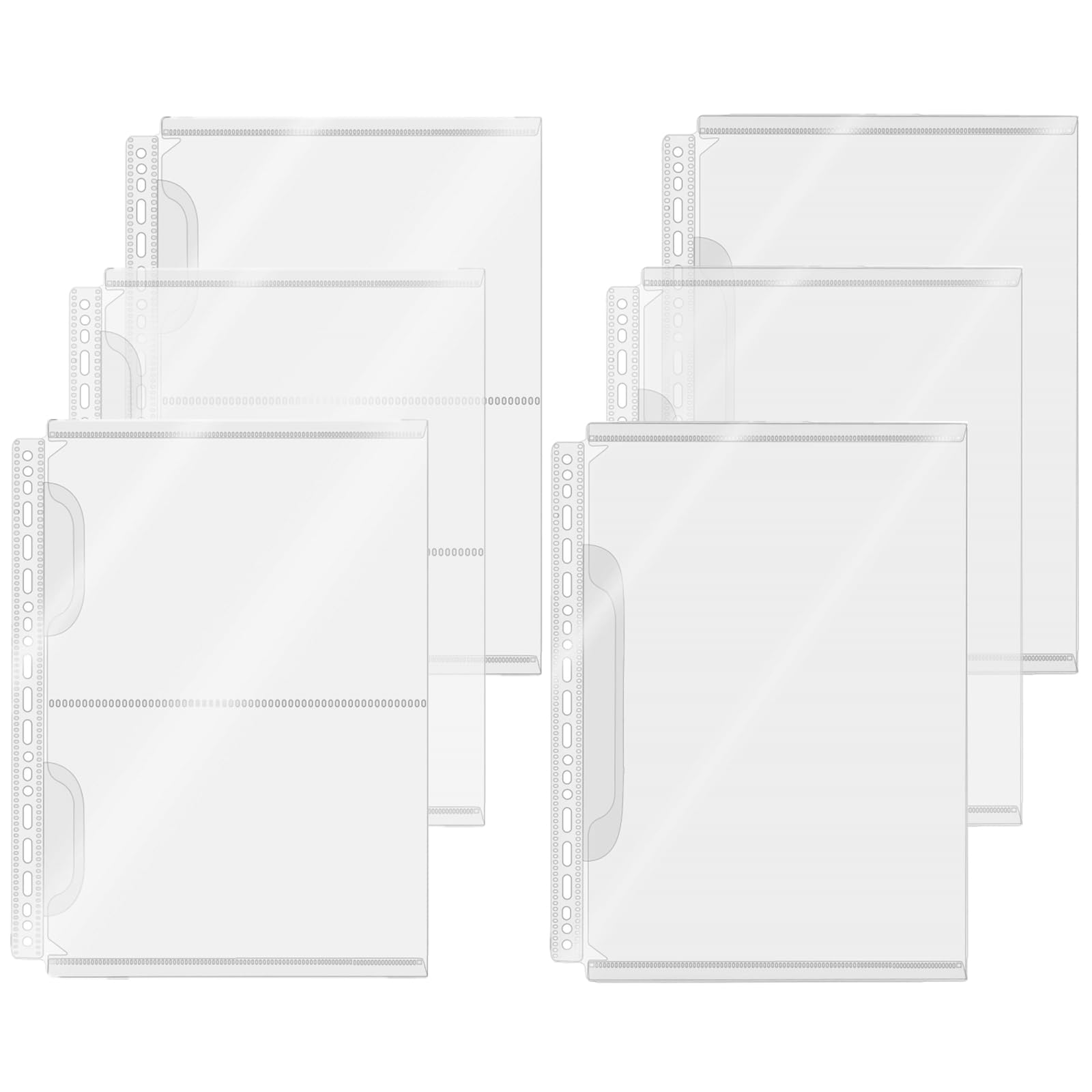 Mogoostry A4 Sheet Protectors 21 Hole Binder Pocket Sleeves with Side Flap Loose Leaf Inserts Folder Document Filing Bags