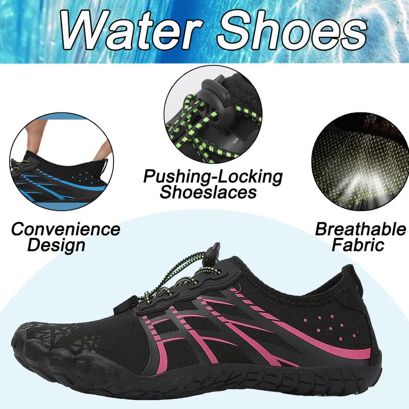 Image of LIZRHA Water Shoes for Men and Women Quick Dry Aqua Swim Barefoot Shoes for Outdoor Fishing Beach Pool Boat Surfing Walking Water Park and Yoqa Activities
