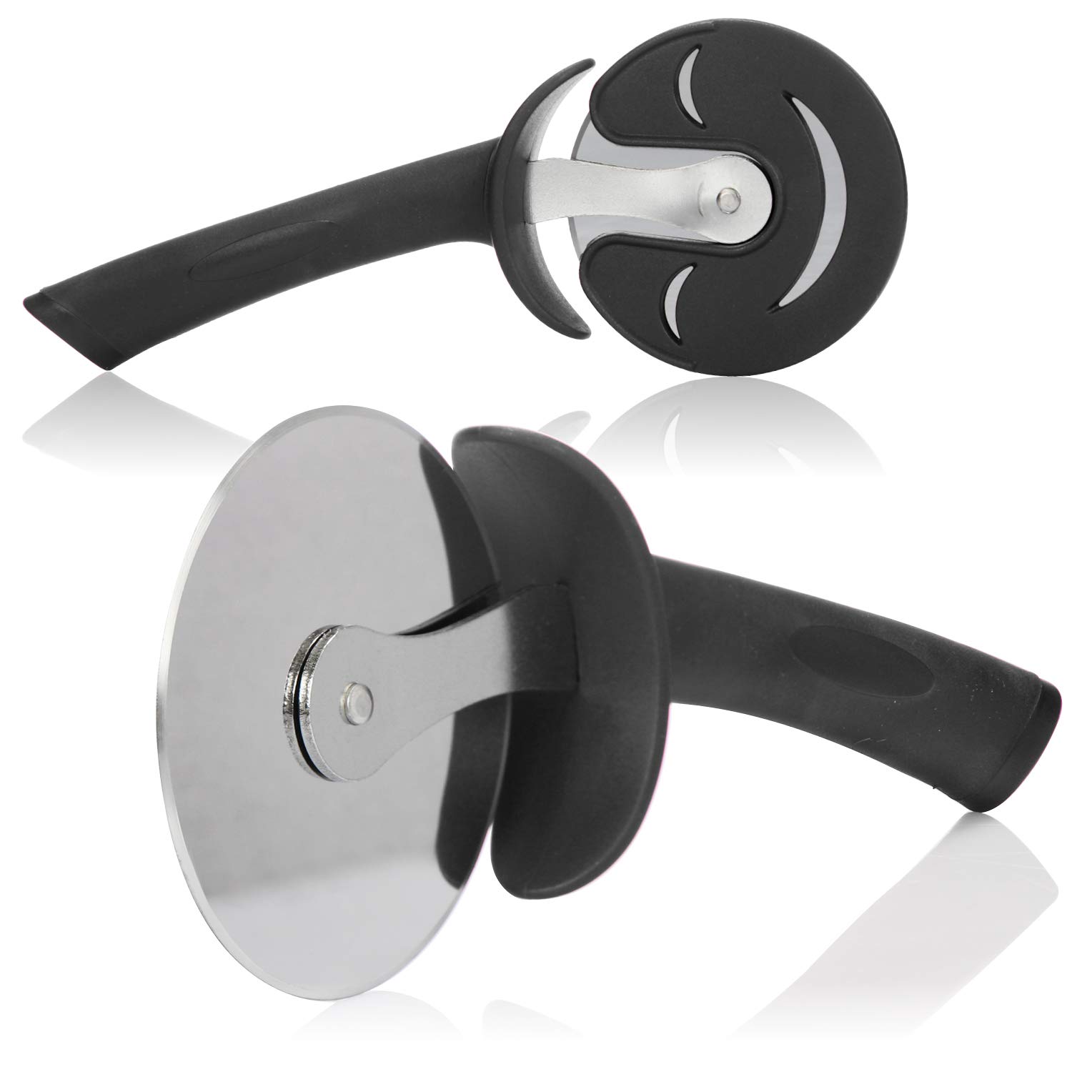 Tagliapizza Con Rotella In Acciaio - Doppio Cutter Con Protezione Lame