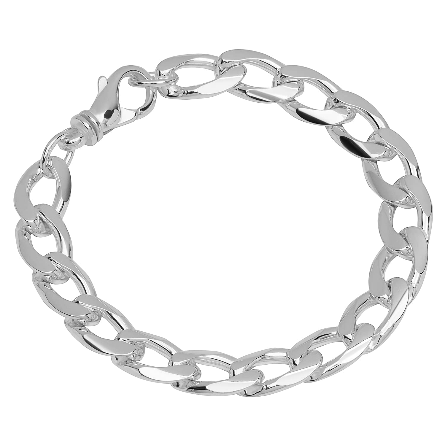 NKlaus bracciale 925 argento sterling 22cm catena ancora