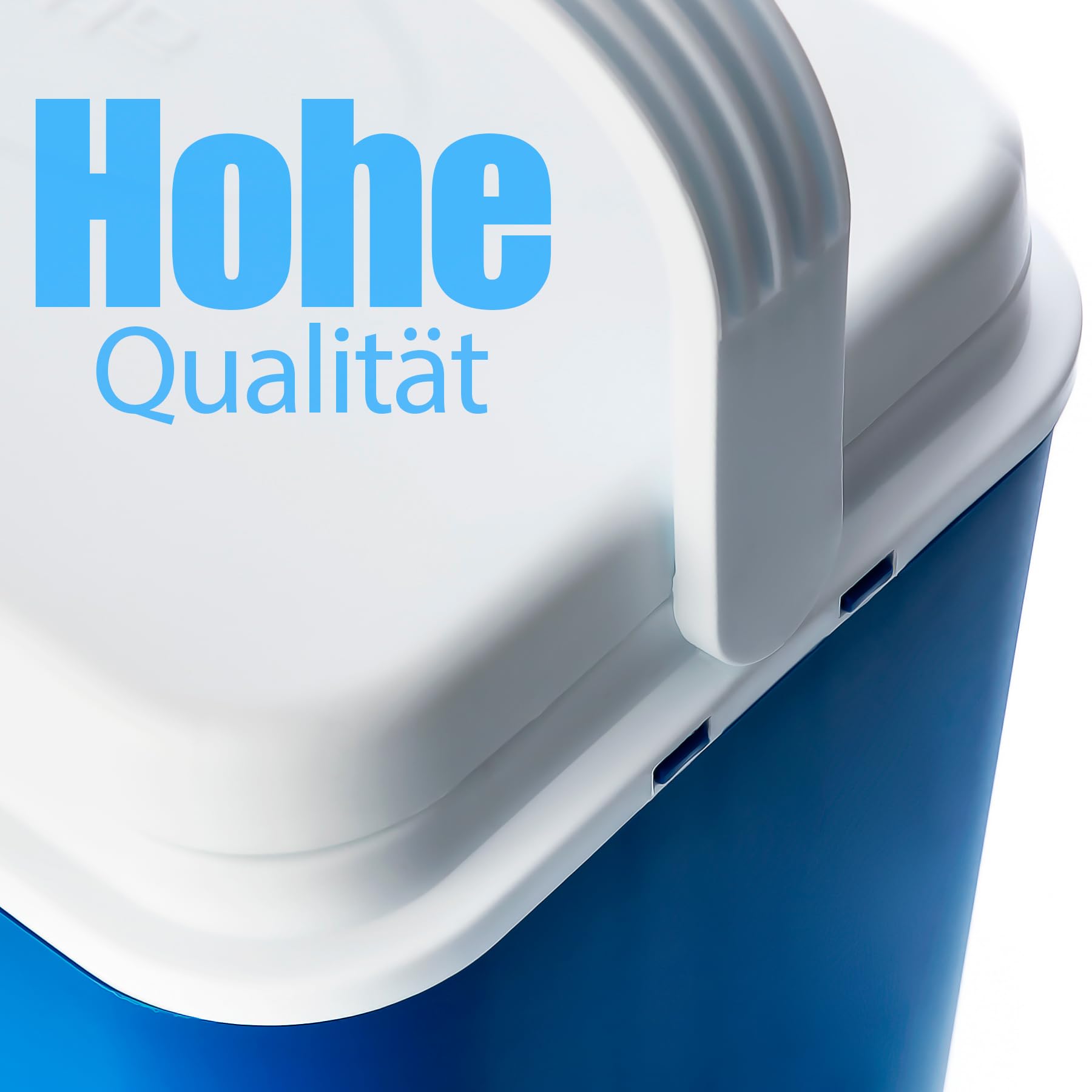 BigDean Kühlbox 24 Liter blau/weiß - Isolierbox mit bis zu 14 Std. Kühlung - Kühltasche für unterwegs - Outdoor Thermobox für Camping, Picknick & Garten - Made in Europe