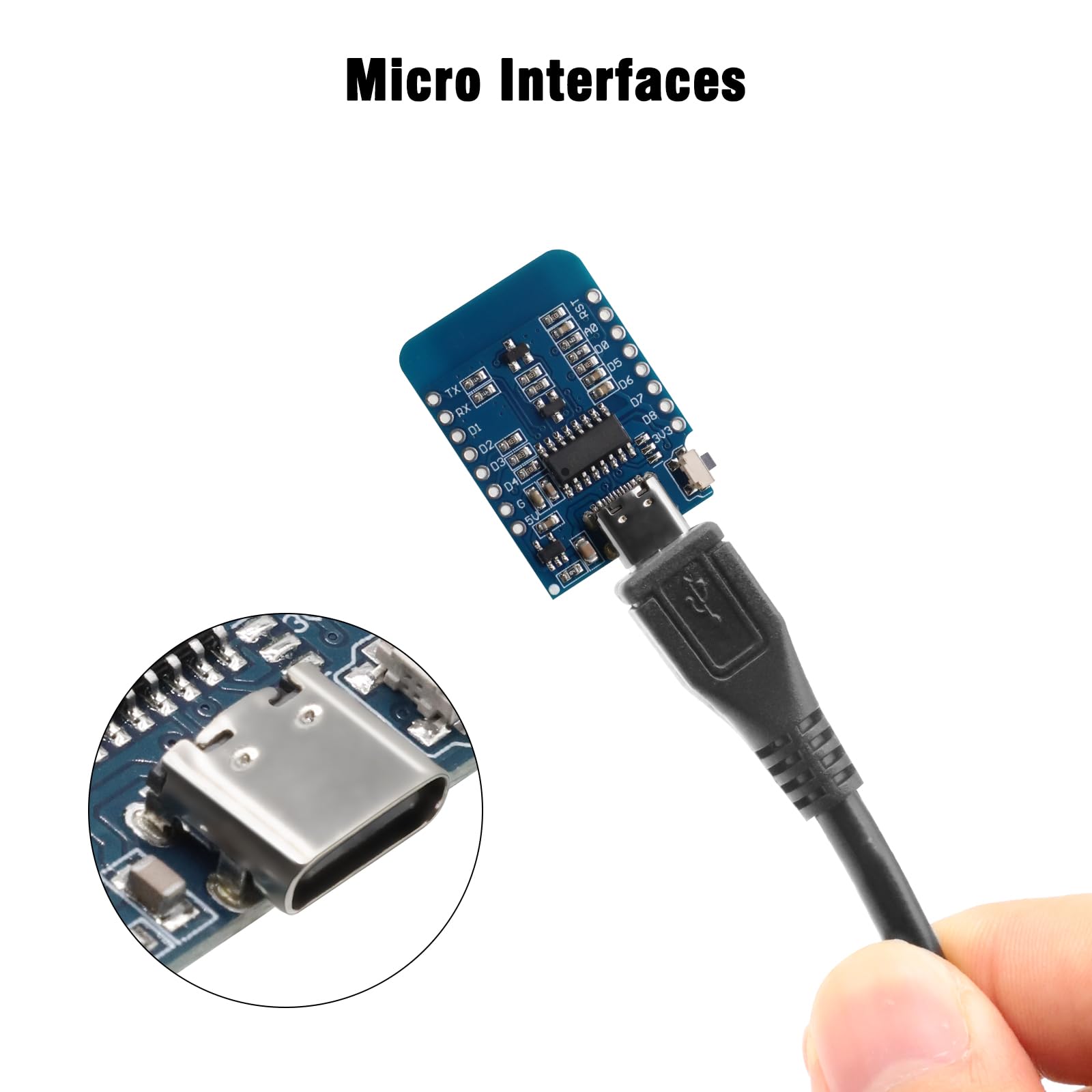Binghe 3 pezzi ESP NodeMcu Lua WiFi Board, ESP NodeMcu Scheda di sviluppo con ESP Chip Interfaccia Type-C Compatibile con Arduino