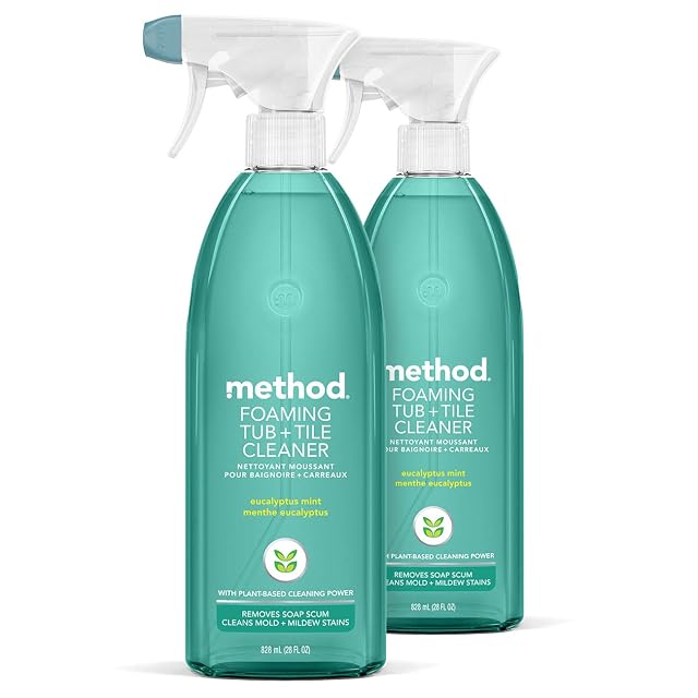 Method Foaming Bathroom Cleaner Eucalyptus Mint 28 Ounce 2 pack Packaging May Vary