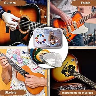 Lot de 60 Médiators pour Guitare, 6 Épaisseurs Différentes Plectre Guitare en Celluloïd Pick 0,5/0,58/0,75/0,84/1,0/1,2… - Les Beatles, Paul McCartney, John Lennon, RIngo Starr, George Harrison Lot de 60 Médiators pour Guitare, 6 Épaisseurs Différentes Plectre Guitare en Celluloïd Pick 0,5/0,58/0,75/0,84/1,0/1,2… – Image 6