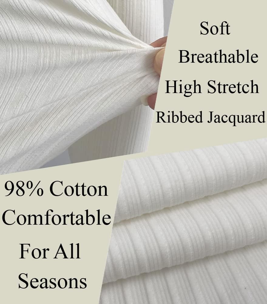 Men's Cotton Muscle Henley Shirts Slim Fit Long & Short Sleeve T-Shirt Stretchy Casual Stylish Ribbed Tee - Image 4