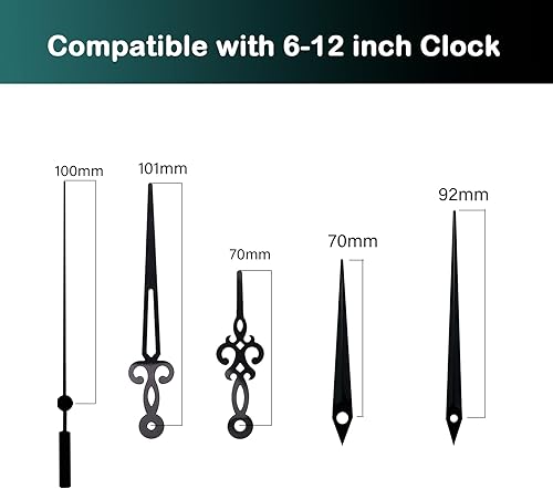 Vista 2 de Mejora tu proyecto de reloj de bricolaje con mecanismos de reloj silencioso de eje largo, perfecto para paneles gruesos. Inspírate y crea un reloj