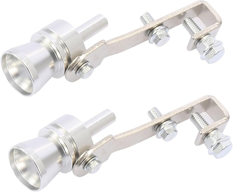 Apito Turbo para Escapamento Motoforti M em Liga de Alumínio Prateado – Kit com 2 unidades