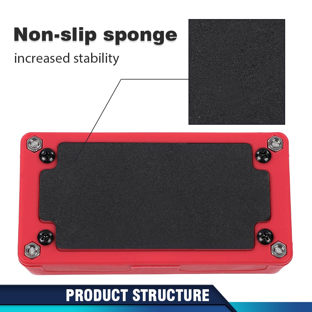 PIT66 300A 48DC Heavy Duty Bus Bar, Power Distribution Box with 4 x M8 (5/16") Studs, 4 Way Module Bus Bar Terminal Block 12 Volt Fit for Automotive Car RV Marine Solar and Electrical Equipment, Red