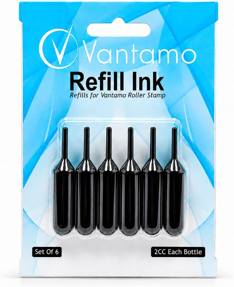 Vantamo Set of Two- 3-Pack Refills for Confidential Identity Theft Protection Roller Stamp Wide … (2 Refill Sets)