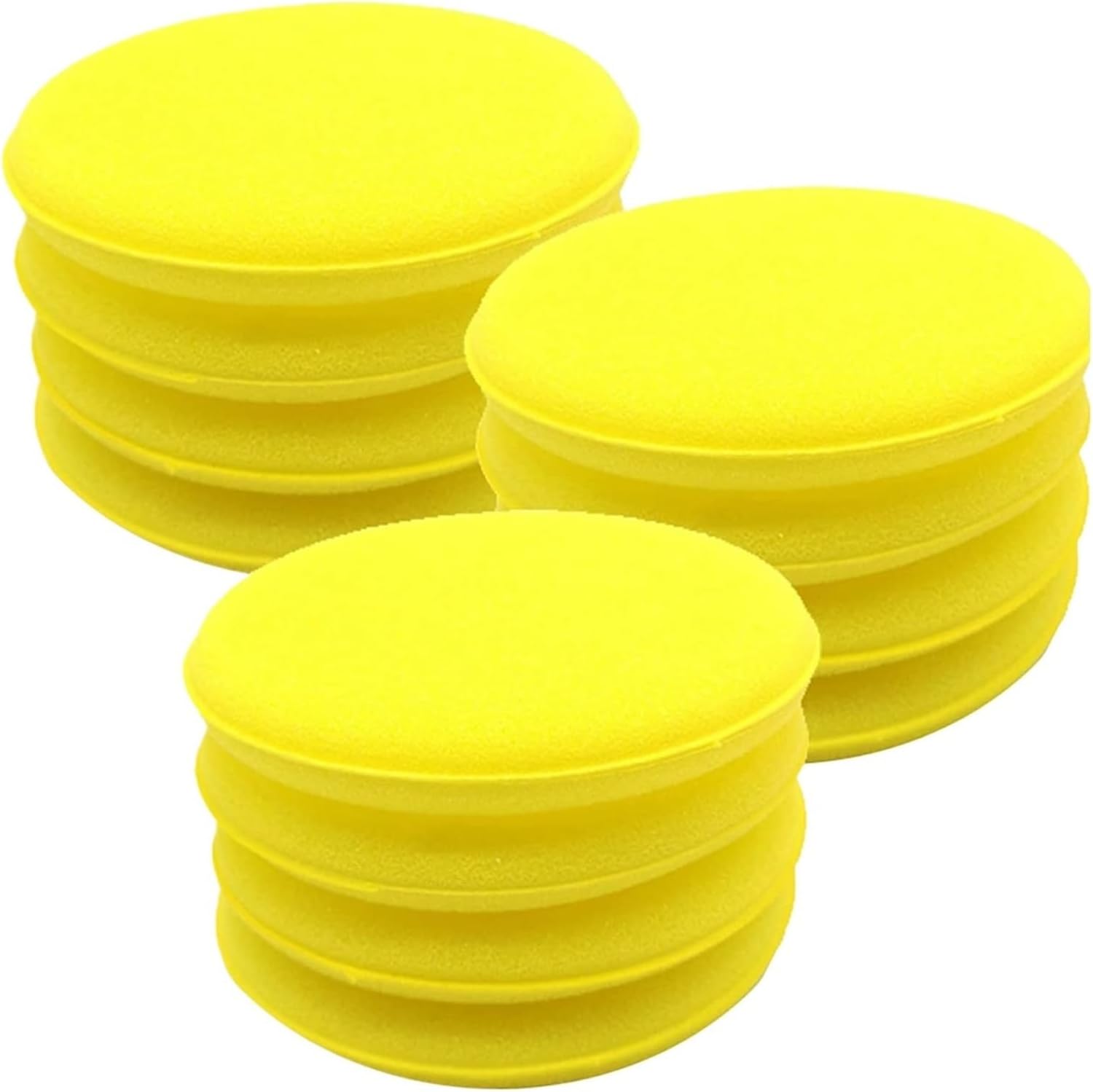 5/30Pcs Car Waxing Polish Wax Foam Sponge Applicator Pads 10CM Yellow Cleaning Clean Washer Washing Tool(20pcs)