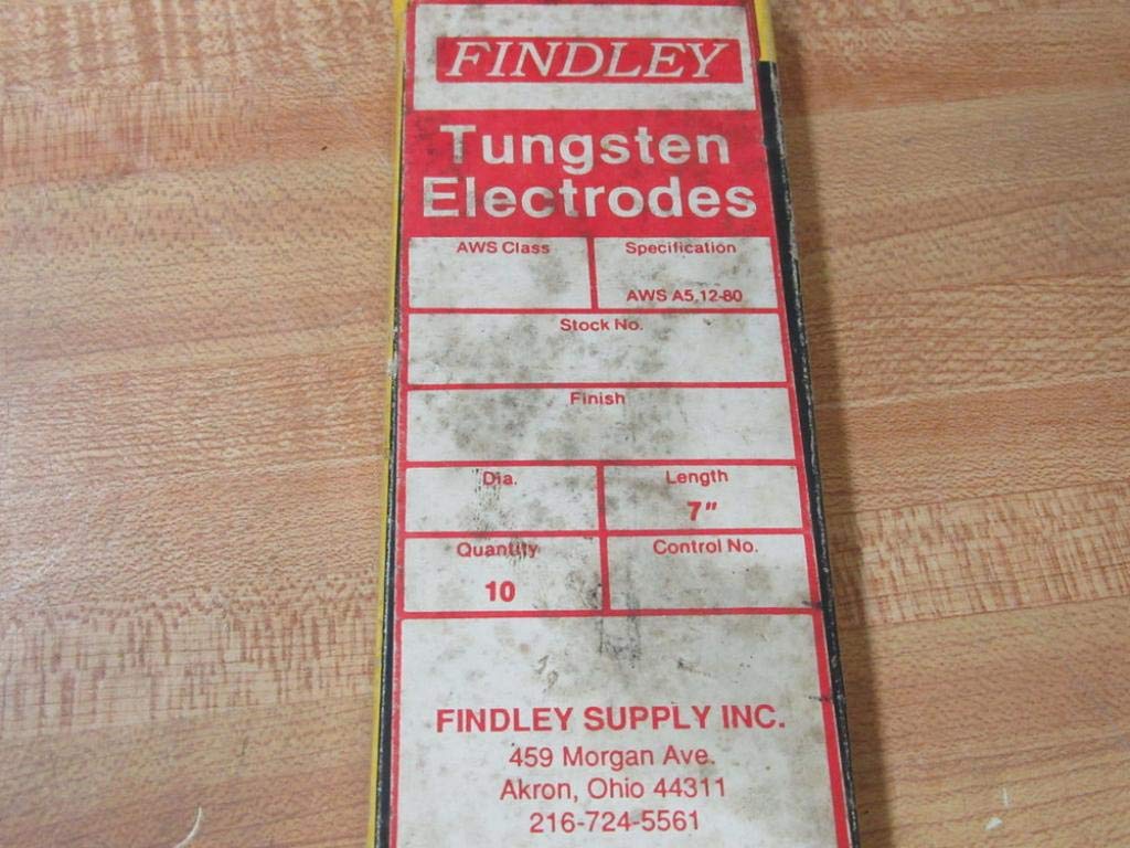 Findley AWS A5 12-80 Tungsten Electrode AWSA51280 (Pack of 10)