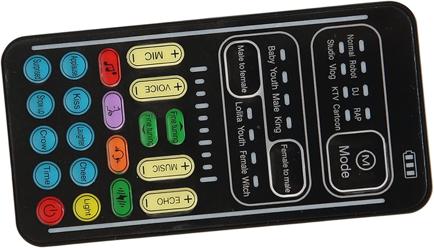 Live Sound Card Voice Changer, Voice Disguiser Device with 8 Sound Effects, Handheld Mini Sound Card I9 for Mobile Phone PC Laptop