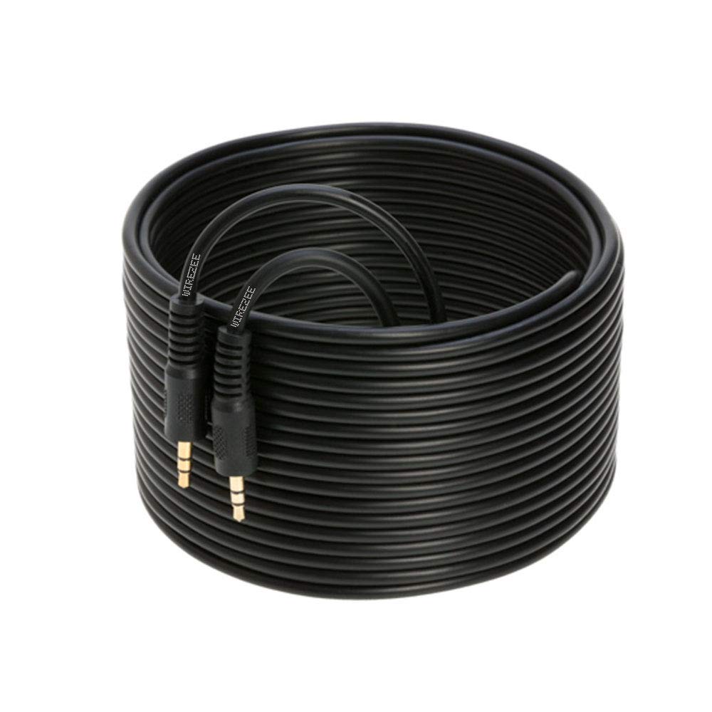 Cable de audio estéreo de 3,5 mm macho con blindaje superior de largo alcance 5
