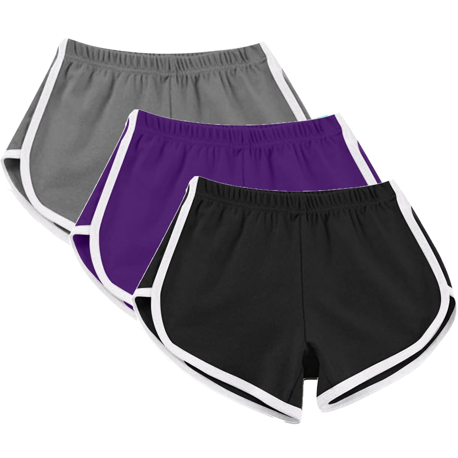 XUNRYAN Boxer Shorts for Women High Waisted Summer Workout Lounge Shorts 3 Pack Boyshorts 4 Pack Biker Yoga Shorts Outfits