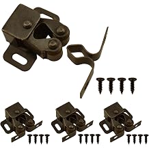 4Pcs Cabinet Latches, Zinc Aolly Double Roller Catch Hardware, Bronze