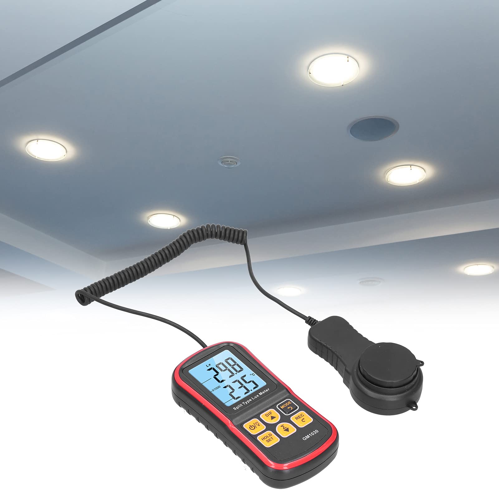 BENETECH Illuminamentometro Multifunzione con Funzione di Memoria, Strumento di Misurazione della Luce Leggero e Portatile, Fotodiodo Al Silicio, 745g