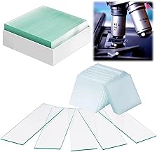 50 Object Holders, 100 Cover Glass Slides, Cover Glass, Microscope Slides with Ground Edges, for Biology Classes and Sample Preparation