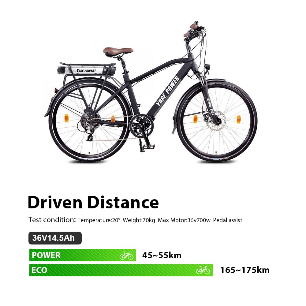 Batterie Vélo électrique 36V 13Ah - Compatible 250W à 700W - Avec Porte-bagages - Pour Aldi, Mifa, Prophète