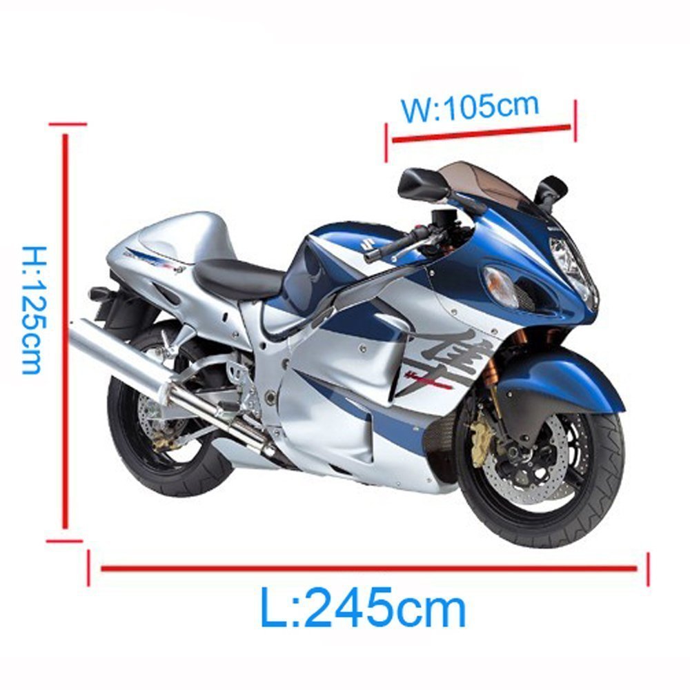 Copertura Per Moto E Scooter AiJump Plus | Foglio Alluminio Impermeabile E Anti-UV | Taglia XL 230x95x125cm - 5