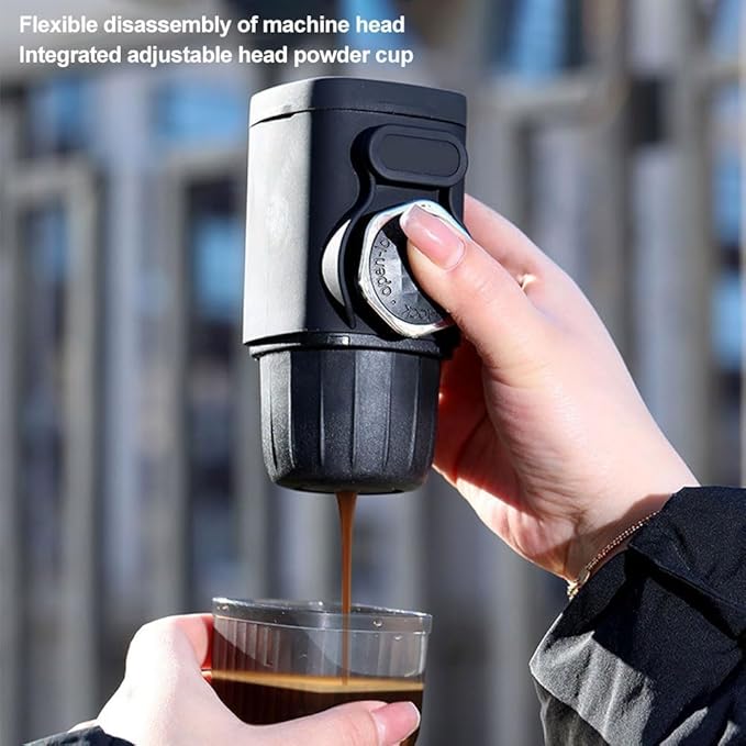 Cafetera Portátil Manual 2 en 1 para Café Molido y Cápsulas, 15 Bar miniatura 4