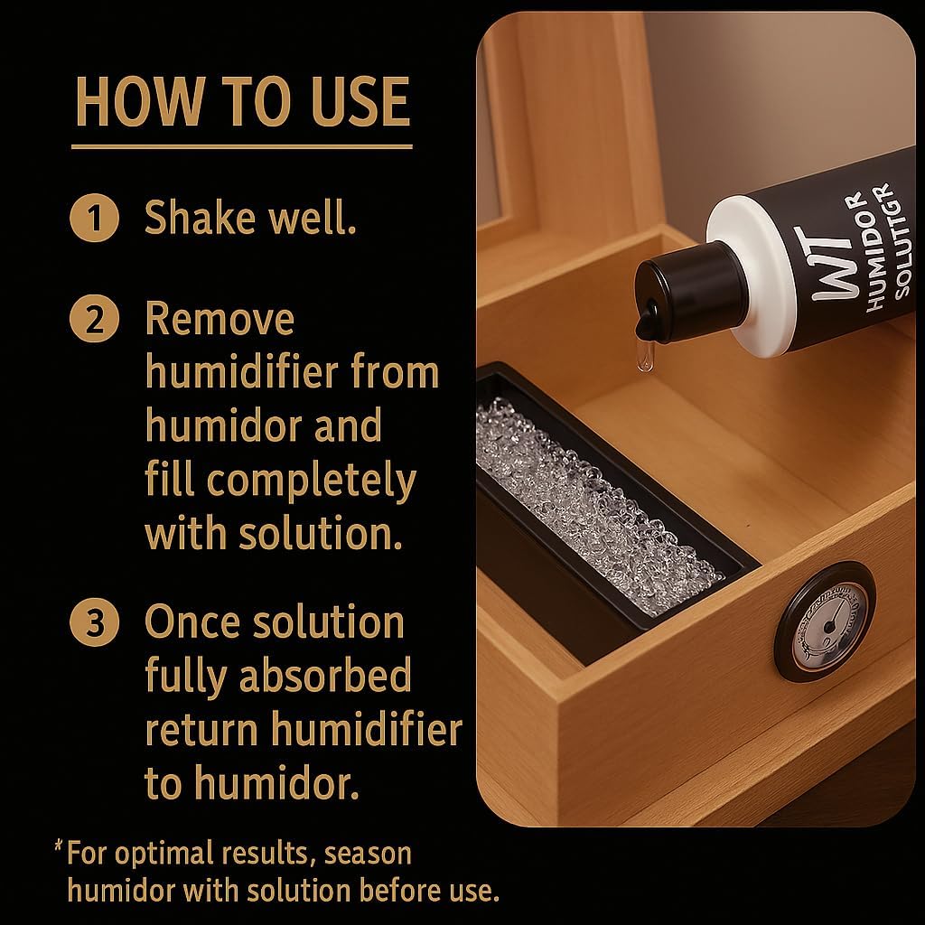 2Pcs Cigar Humidor Solution 16 oz (500 ml) - Regular Liquid Solution for Summer Months Humid Climate/Winter & Dry Climate - Premium Propylene Glycol PG Solution Formula - Safe and Non-Toxic