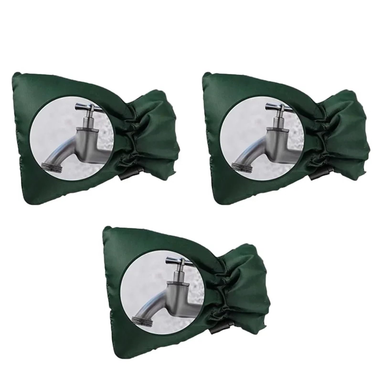 ZQFHSX Outside Tap Covers for The Winter, Outdoor Faucet Cover Winter Freeze Protection Pack of 3 Multicolor(Green)