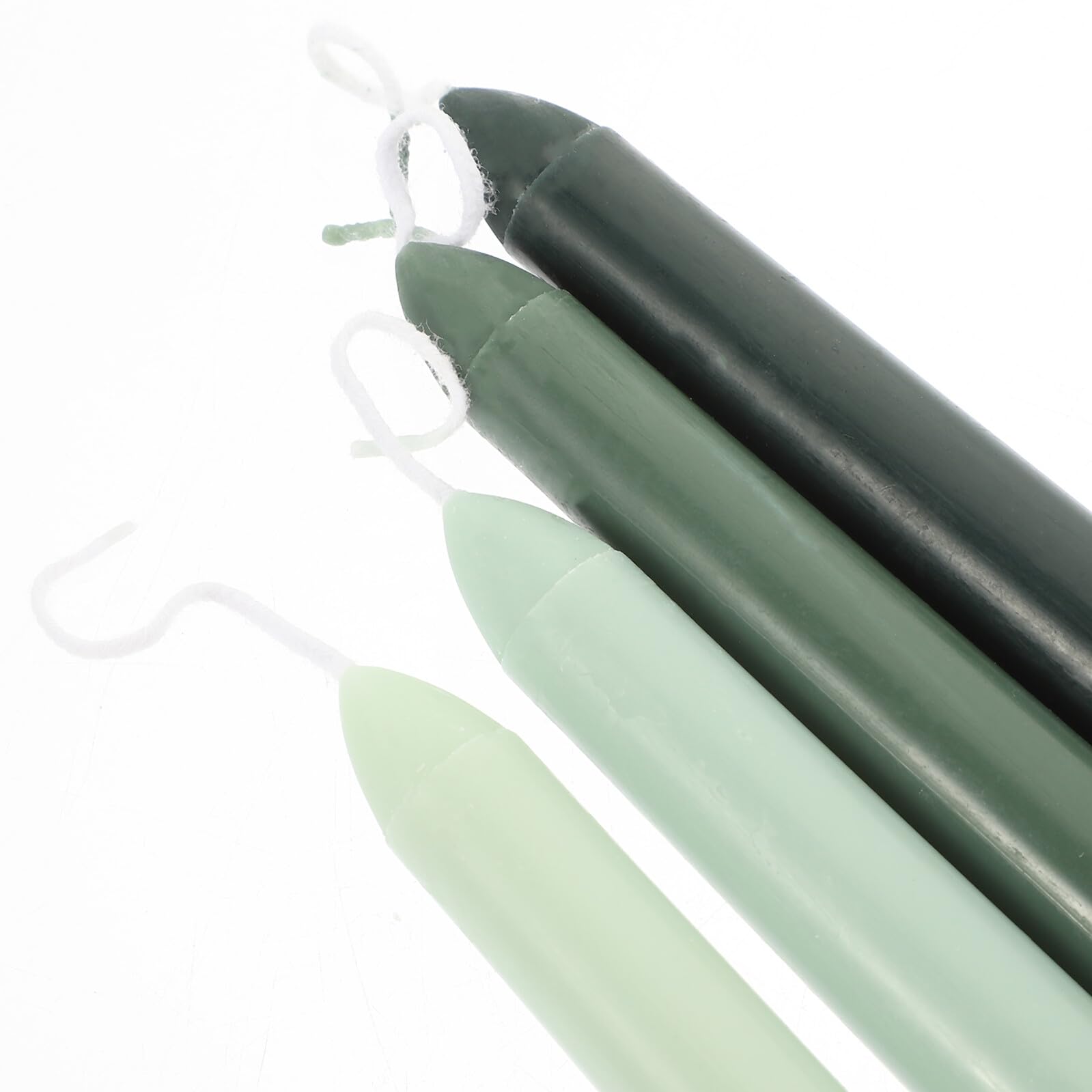 Abaodam 4 Pezzi Candele Profumate Stelo in Paraffina Verde senza Fumo Decorazione Romantica per Cena e Matrimonio
