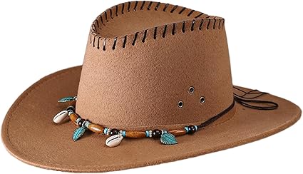 Chapeau Cowboy Fedora En Paille Pour Homme Et Femme - Style Western, Unisexe, Bord Incurvé