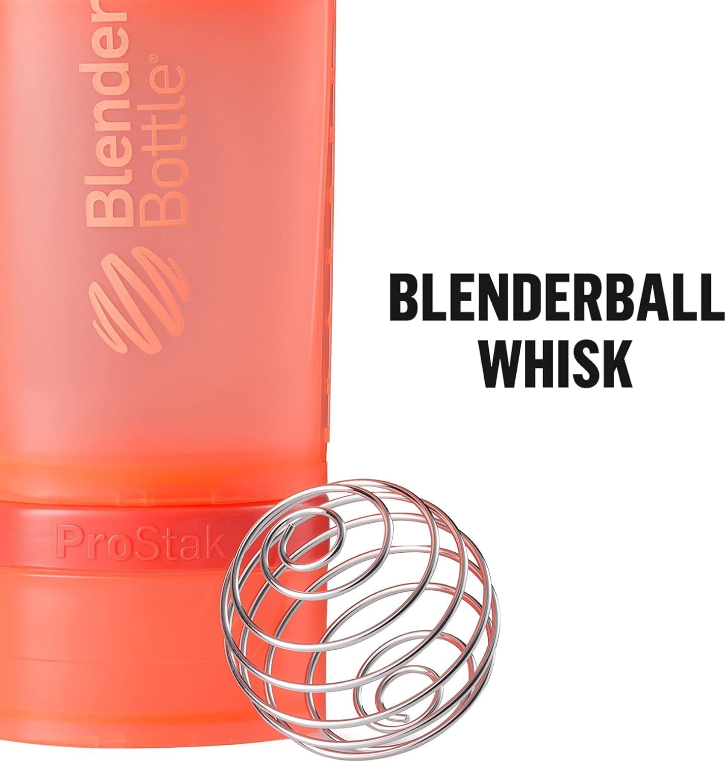 BlenderBottle Shaker Bottle with Pill Organizer and Storage for Protein Powder ProStak System, 22-Ounce, Black