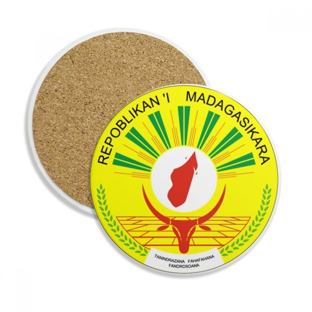 Coaster en céramique Madagascar évite les taches de verre de table