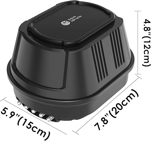 Miniatura 8 de AquaMiracle Bomba de aire silenciosa para acuario, bomba de aire para tanque de peces, burbuja de acuario de alta presión, burbuja de tanque de