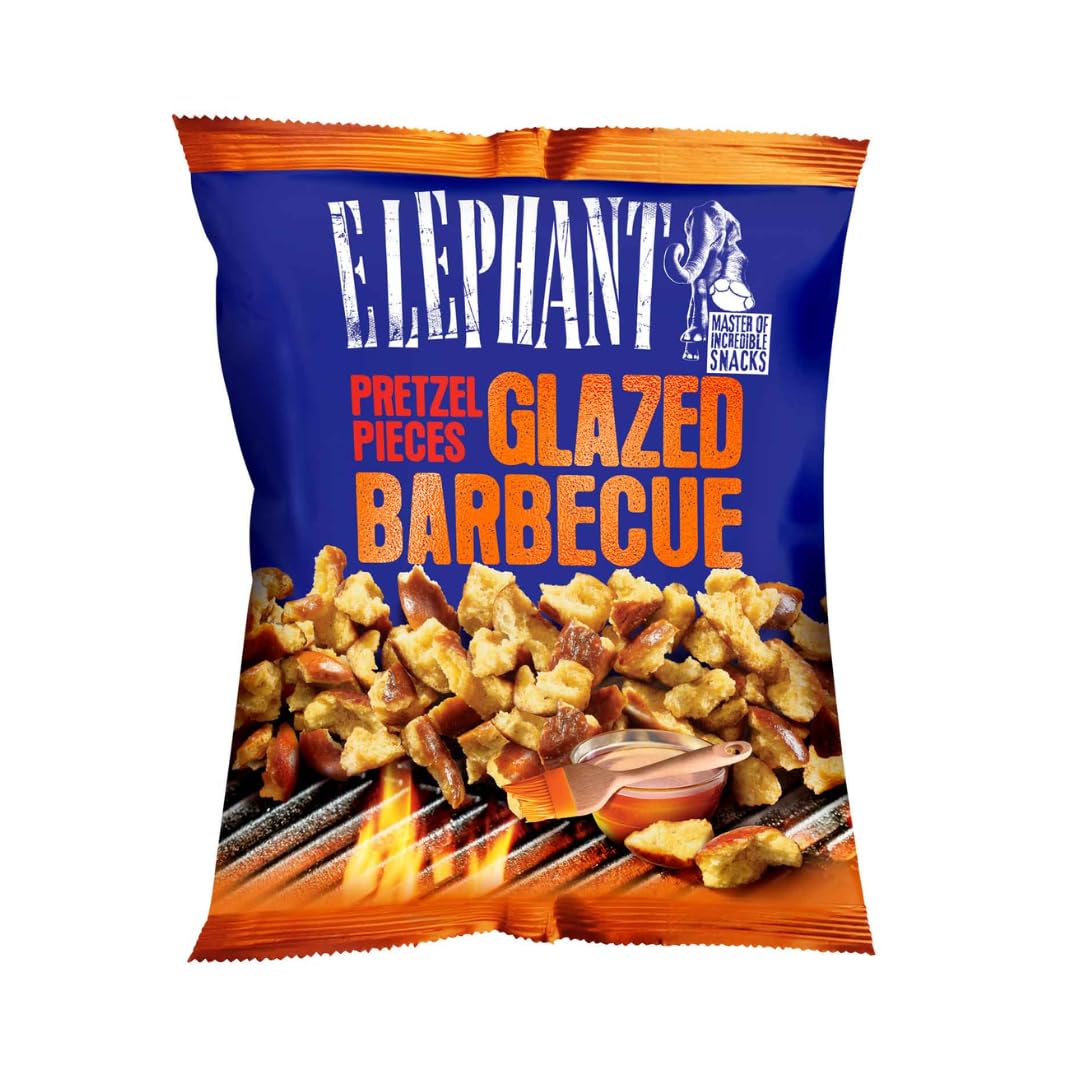 Elephant Pretzel Pieces 4 x 125 g BBQ Sriracha Honey Mustard Crujientes Pretzelets