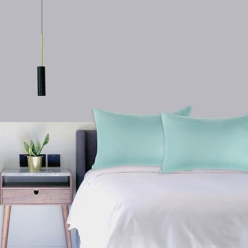 Miniatura 7 de Juego de 2 fundas de almohada refrescantes, tamaño Queen, con doble cara fría, absorben la humedad, con cremallera oculta, fundas de almohada