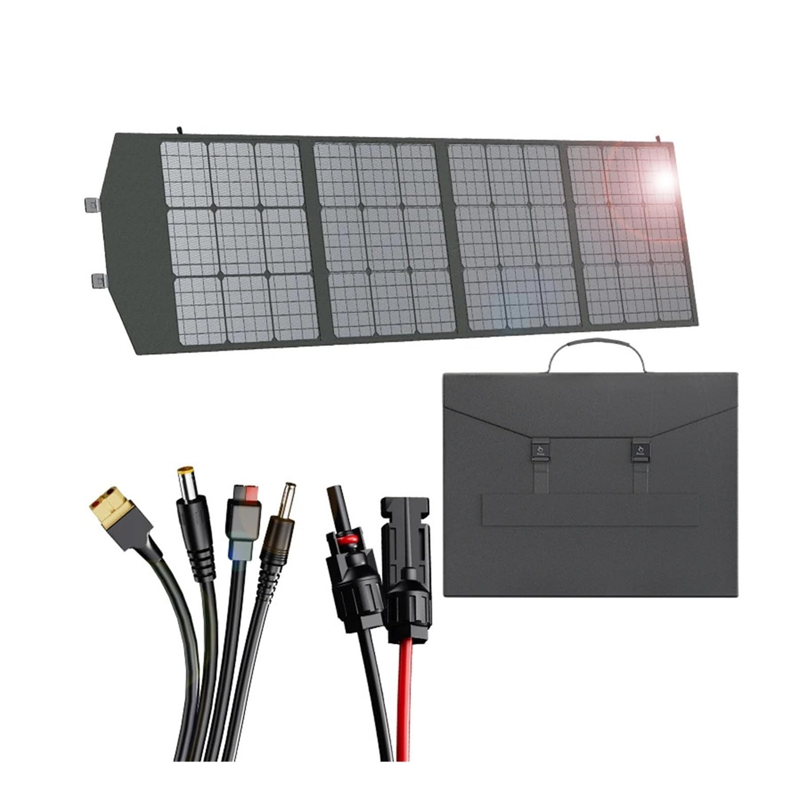 Panneau solaire pliable 2000 W, chargeur portable 12 V à haut rendement for camping-car, camping, alimentation hors réseau et d'urgence