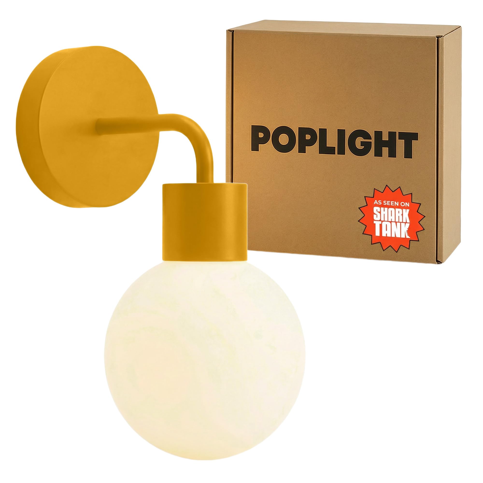 Poplight Wireless Wall Sconce, Rechargeable Dimmable LED App, Marigold