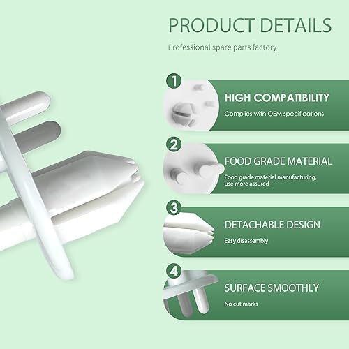 Miniatura 6 de 4 piezas de cubierta de refrigerador para refrigerador, soporte de estante compatible con refrigeradores Frigidaire 241993101 240350802 AP4393090