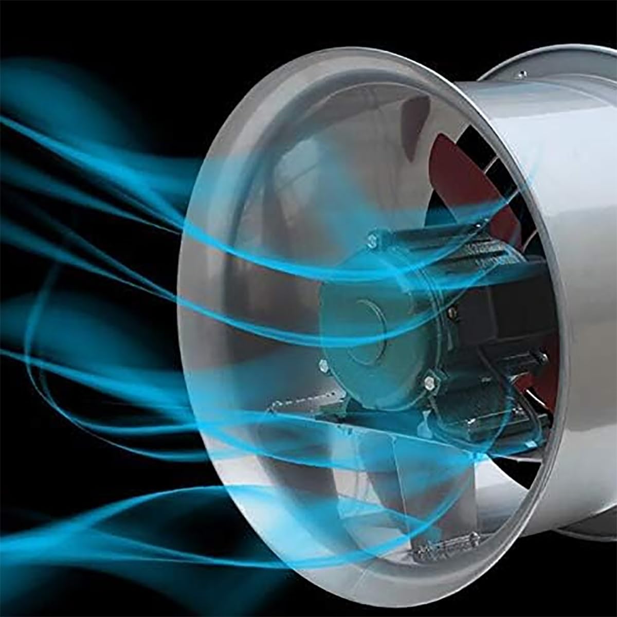 20 Inch Industrial Exhaust Fan, 370W 1400 RPM Low Noise (68dB), Heavy-Duty Steel Impeller, Ideal for Basements, Factories, Shipyards, Paint Fumes Removal