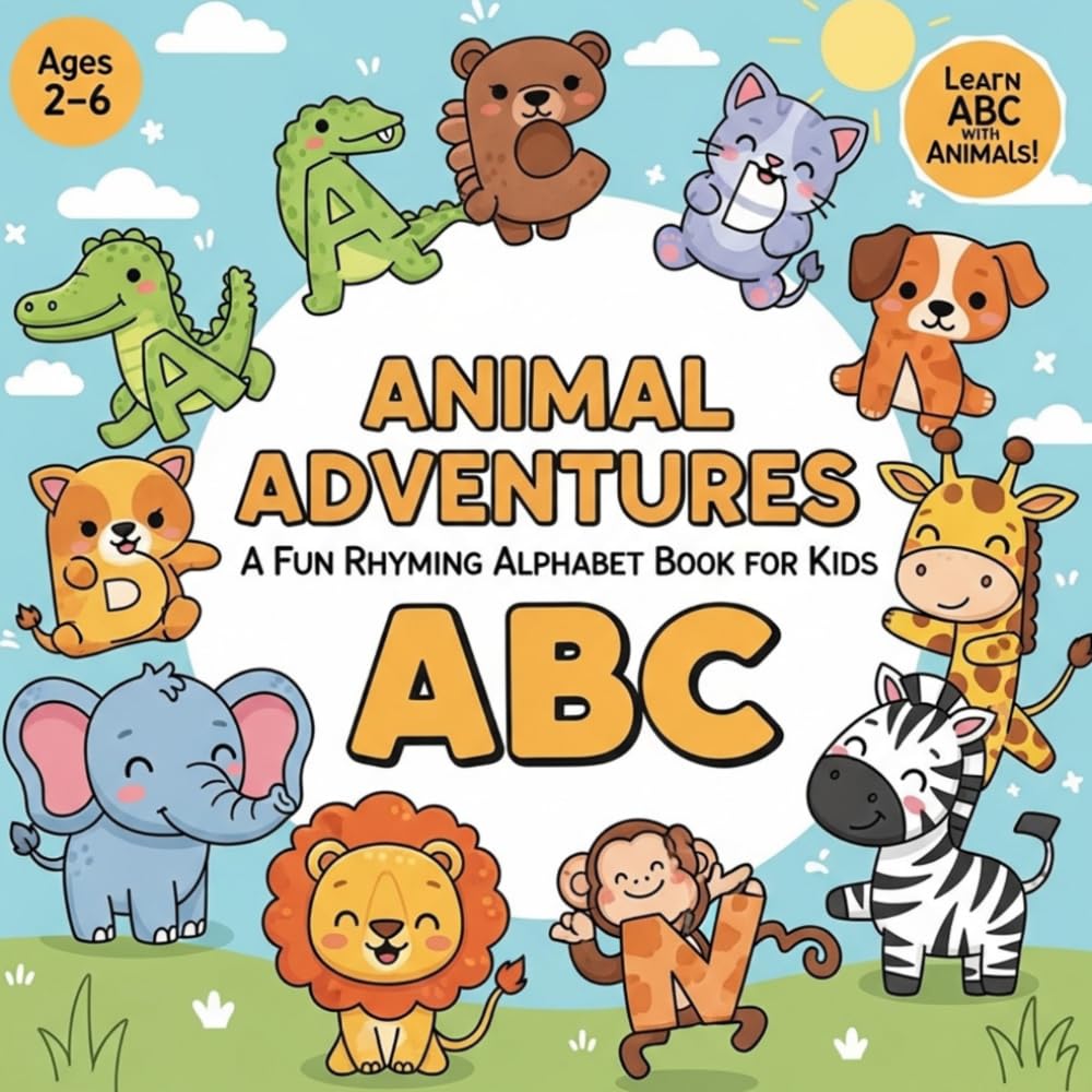 ABC Animal Adventures: A Fun Rhyming Alphabet Book for Kids Ages 2–6