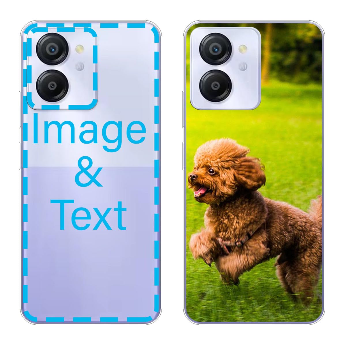 Cover Personalizzata Per Blackview OSCAL C80 Con Foto E Testo - Custodia Morbida In TPU Trasparente + Cinturino Universale Incluso. Crea Il Tuo Design! - 4