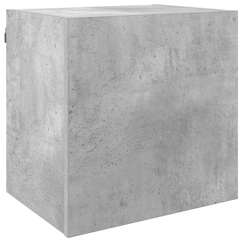 Set di 4 mobili da parete per TV, in legno grigio cemento