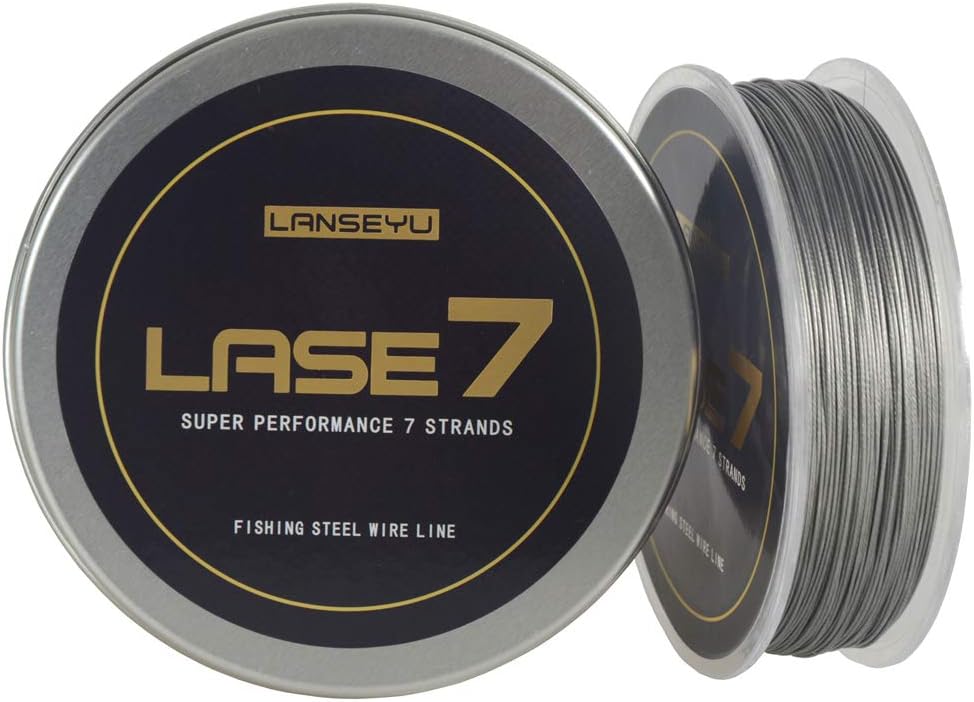 100 Metres 33 Pound 0.5mm Fishing Stee Wire Nylon Coated 1x7 Stainless Steel Leader Wire Super Soft Fishing Wire Lines