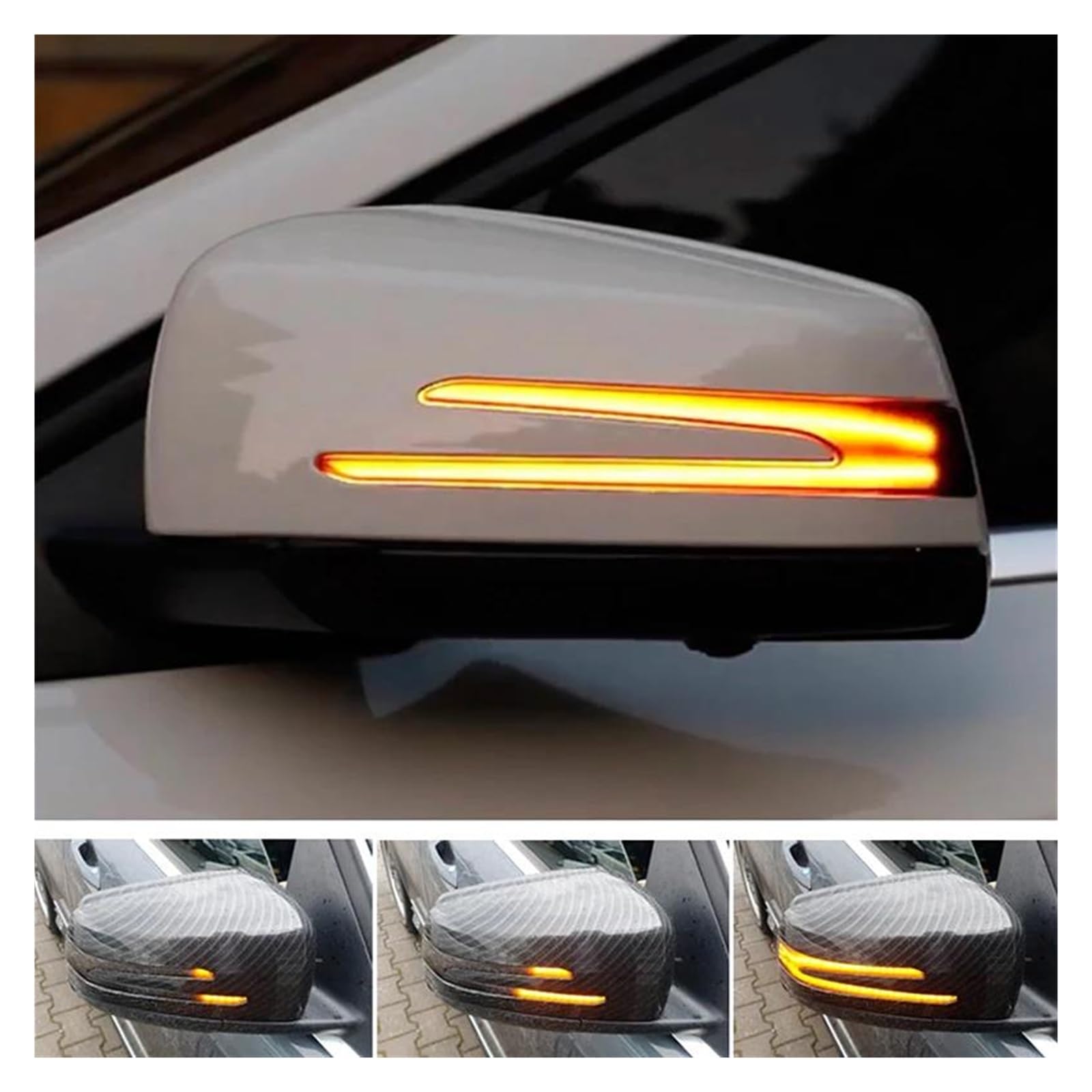 Segnale Svolta Per Mercedes Per Benz ABCES Per CLA GLA CLS Classe W176 W246 W204 W212 C117 X156 Lampeggiante Indicatore direzione luminoso Frecce Laterali(One Color Amber)