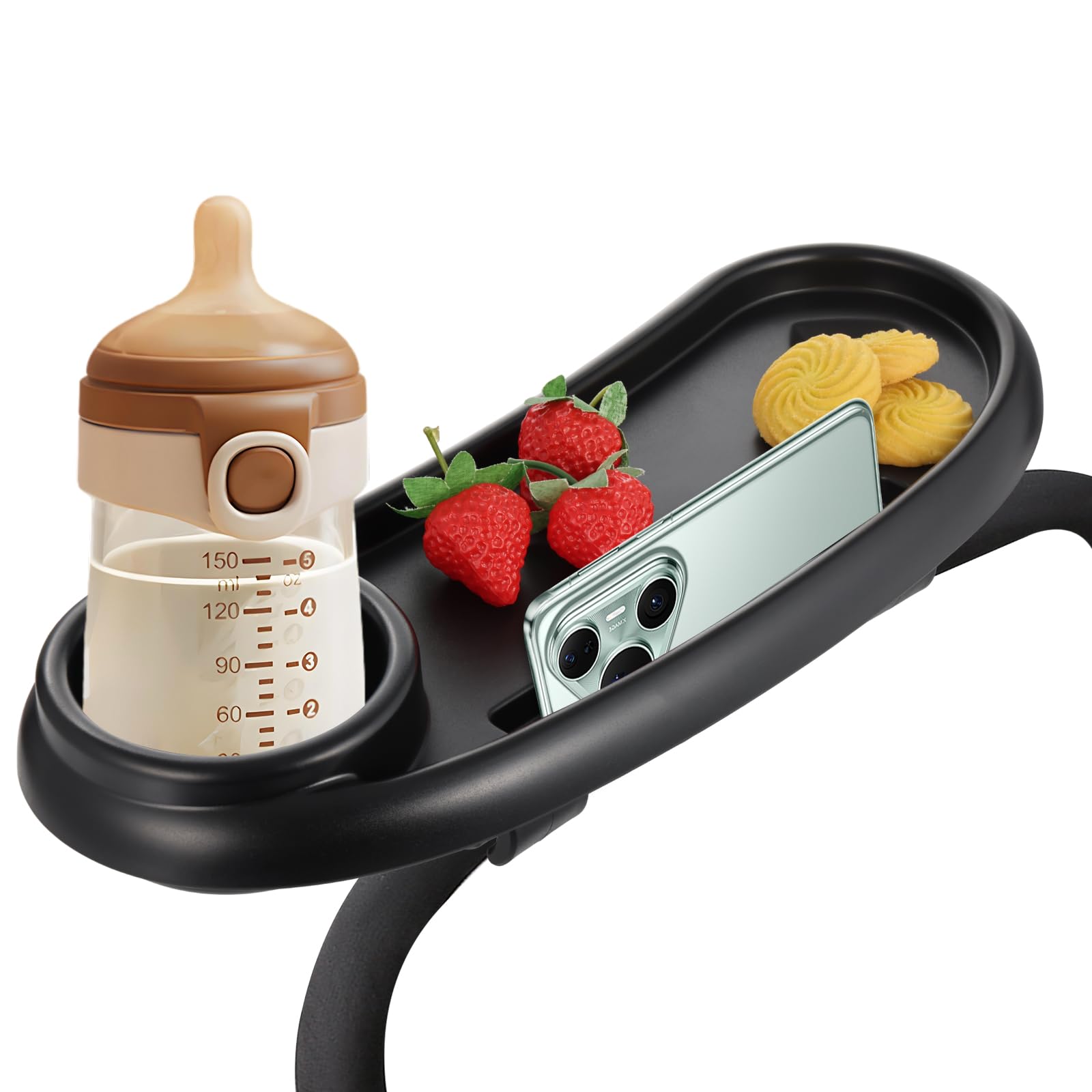 CebraBounze Snack Tray Compatible with Nuna, Universal Stroller Snack Tray with Cup Holder and Phone Holder, Essential Stroller Accessories for Family Travel Snacking : Baby
