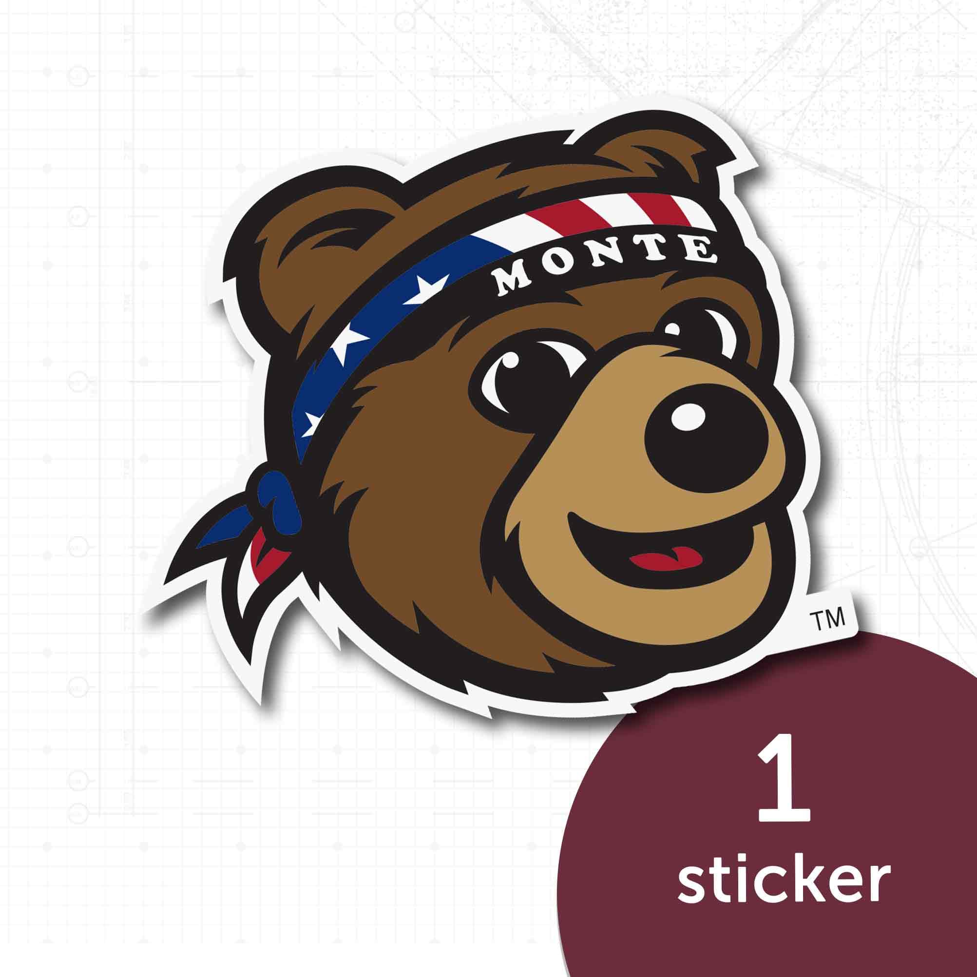 Desert Cactus University Of Montana Sticker | Grizzlies UM Vinyl Decal For Laptop, Car, Water Bottle - View #7