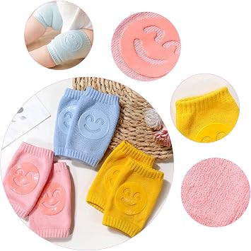Pink Rabbit Baby Helmet with Knee Pads & Socks, Adjustable (17-20 inches), Full Brim, Cotton, Hook and Loop Closure